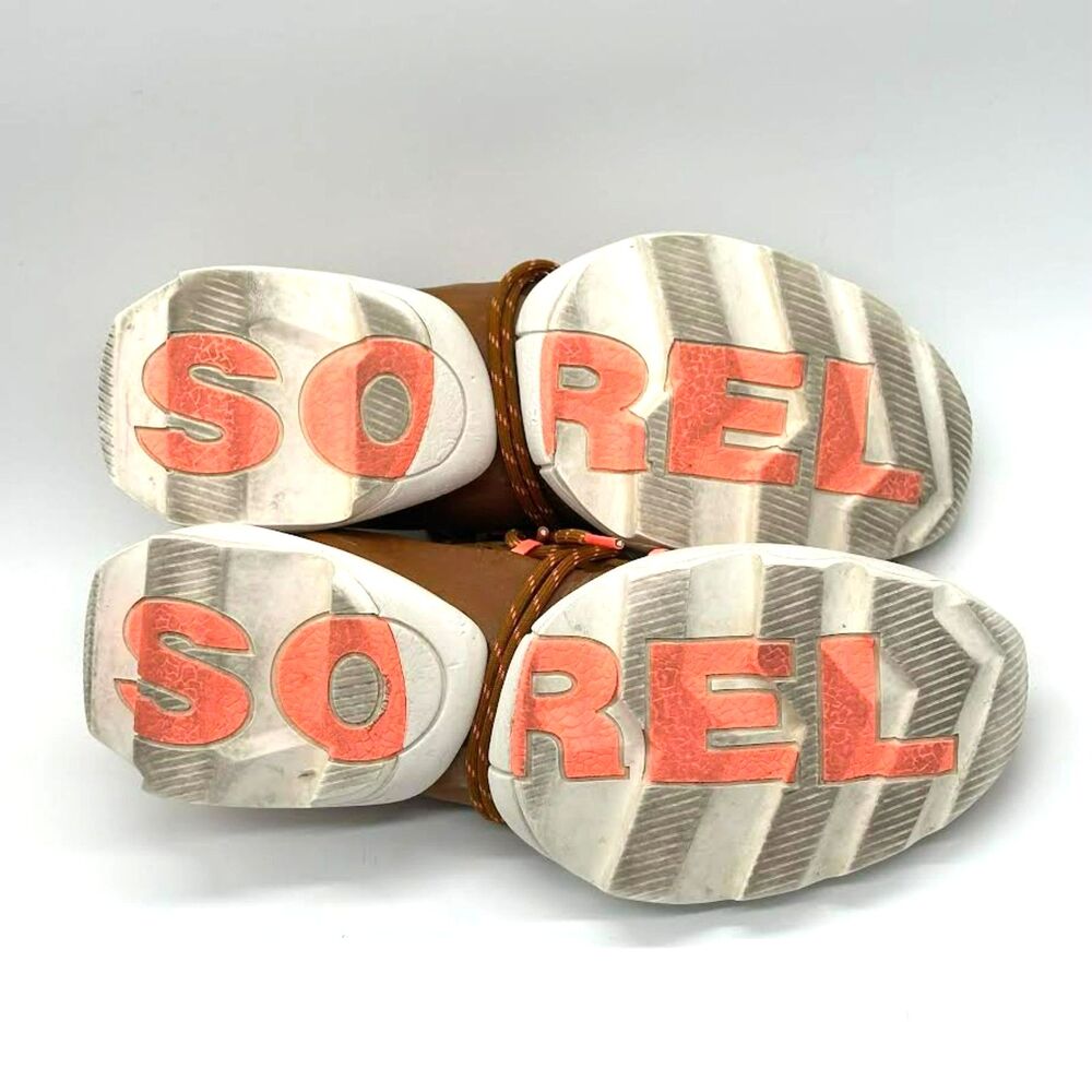 Sorel Kinetic Impact Lace Up Sneakers Athletic Shoes Womens Size 9.5 Amber Coral - Picture 7 of 9